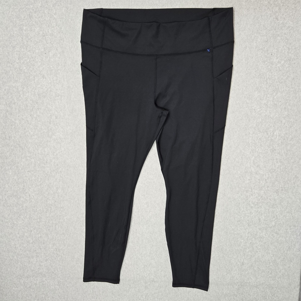 Fabletics Women Activewear Pants 4X Black Nylon Polyester Pureluxe Oasis NWT